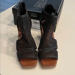 MIA Black Cutout Heels